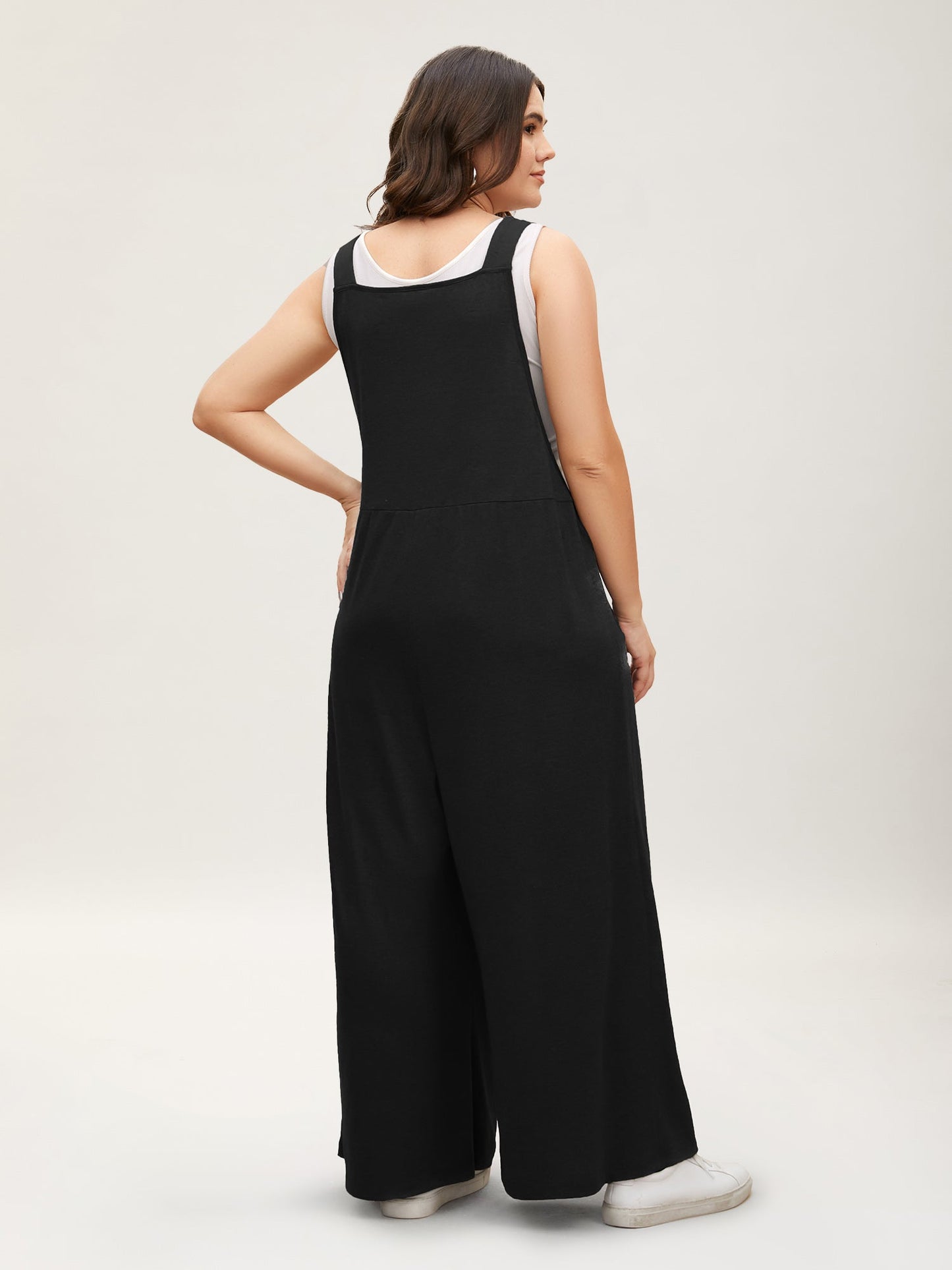 Supersoft Essentials Solid Pleated Pocket Jumpsuit