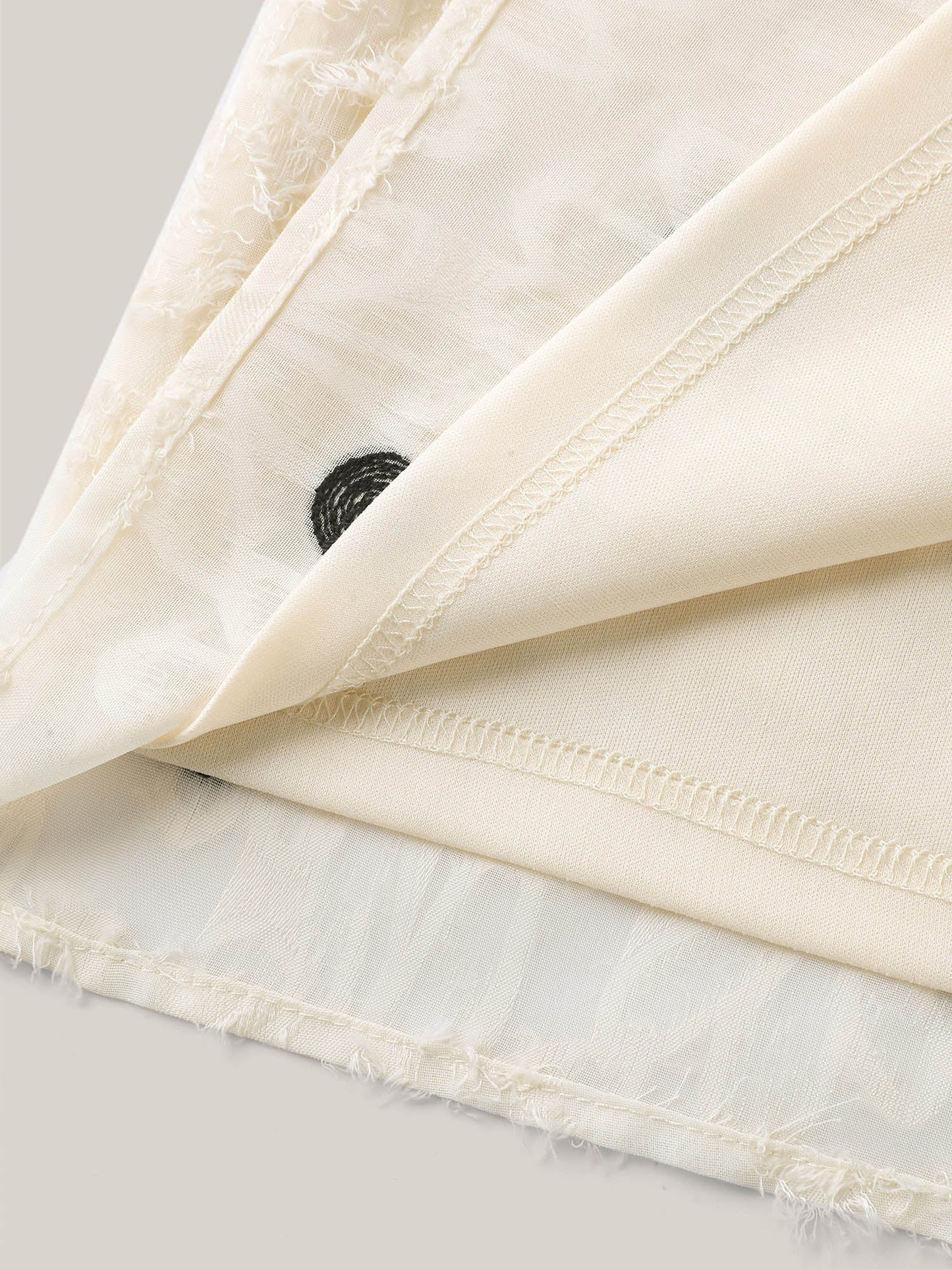 Textured Dots V-Neck Puff Sleeve Blouse