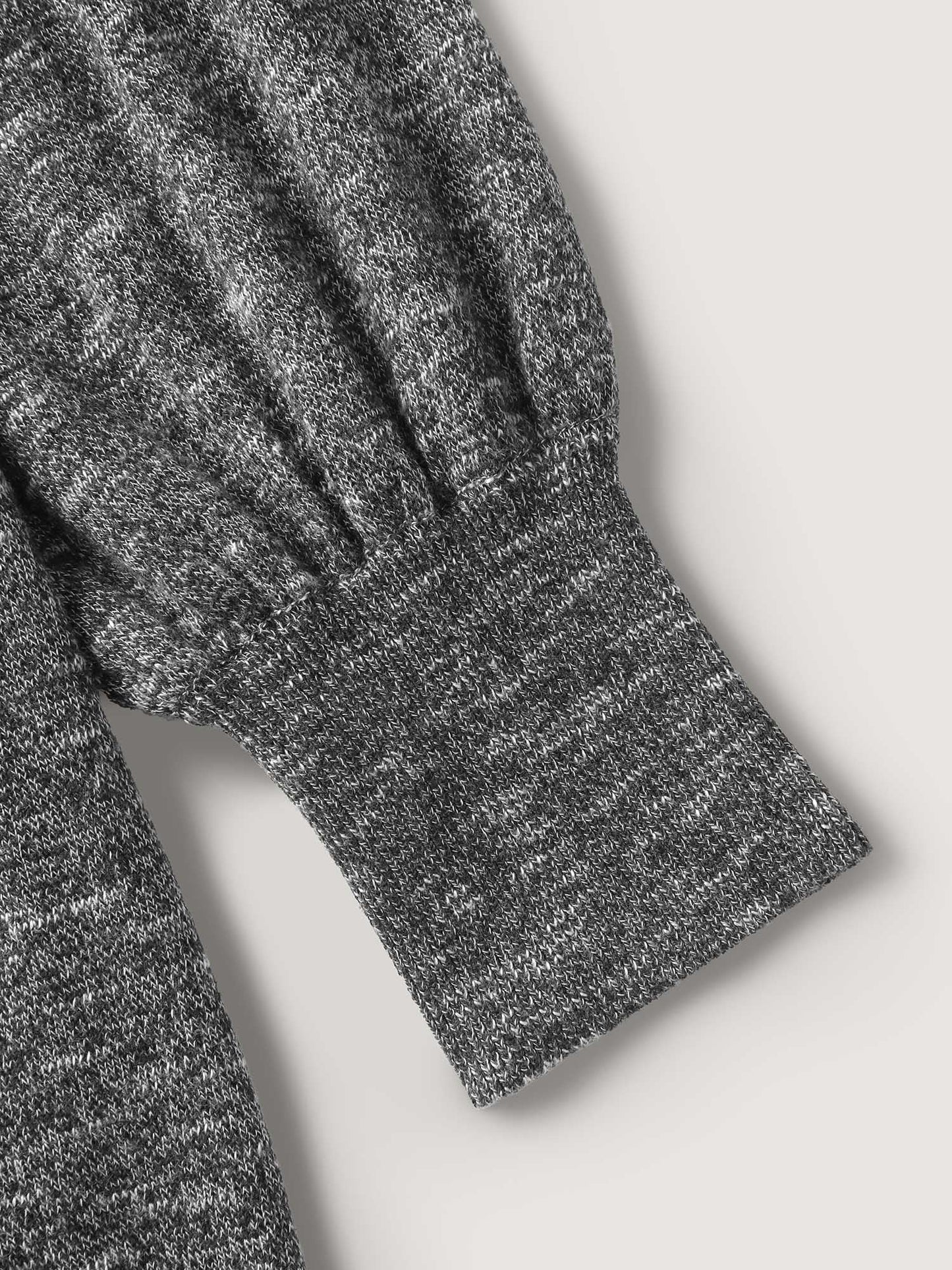 Hooded Heather Curvy Hem Lightweight Knit Cardigan