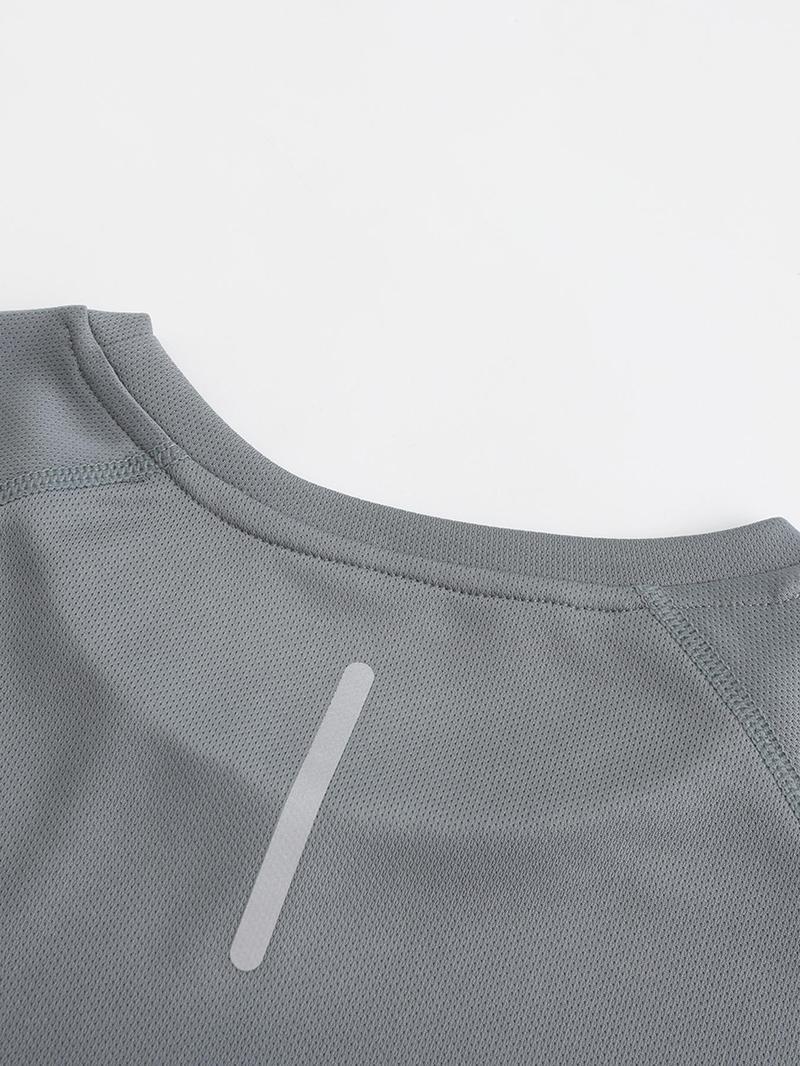 Men's solid color round neck sports breathable quick-drying T-shirt, Clearance Items 2024