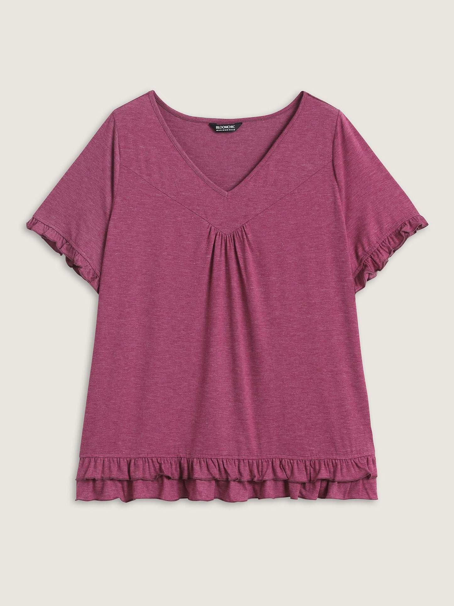 Bust-Comfort Ruffled A-Line Top