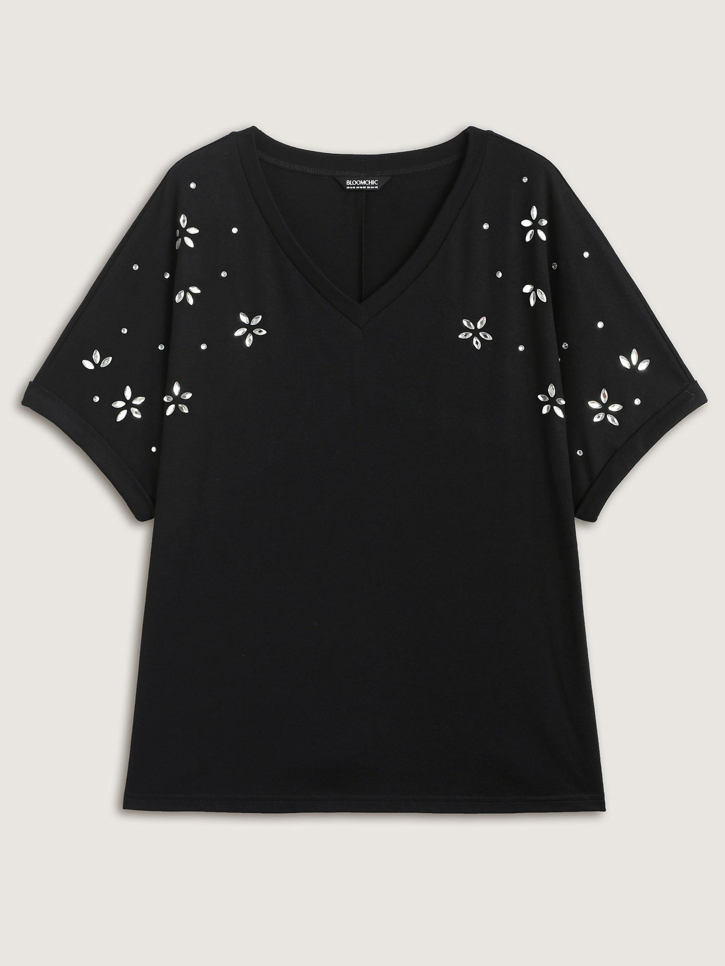 Supersoft Stretchy Zirconia Design T-Shirt