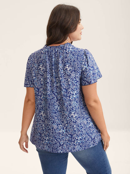 In Full Bloom Mock Neck Shirt