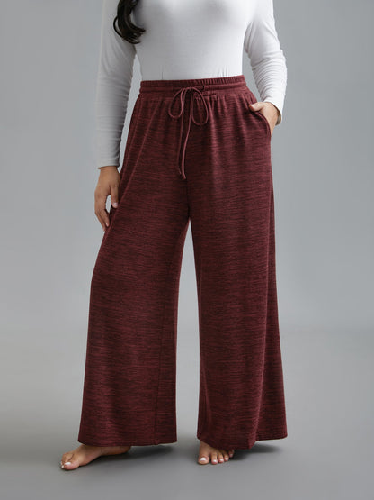 Heather Drawstring Loose Lounge Bottoms