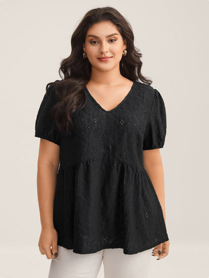 Back Bow Tie Textured Top