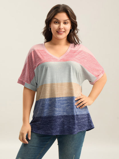 Multi-Color Summer Stripes T-Shirt