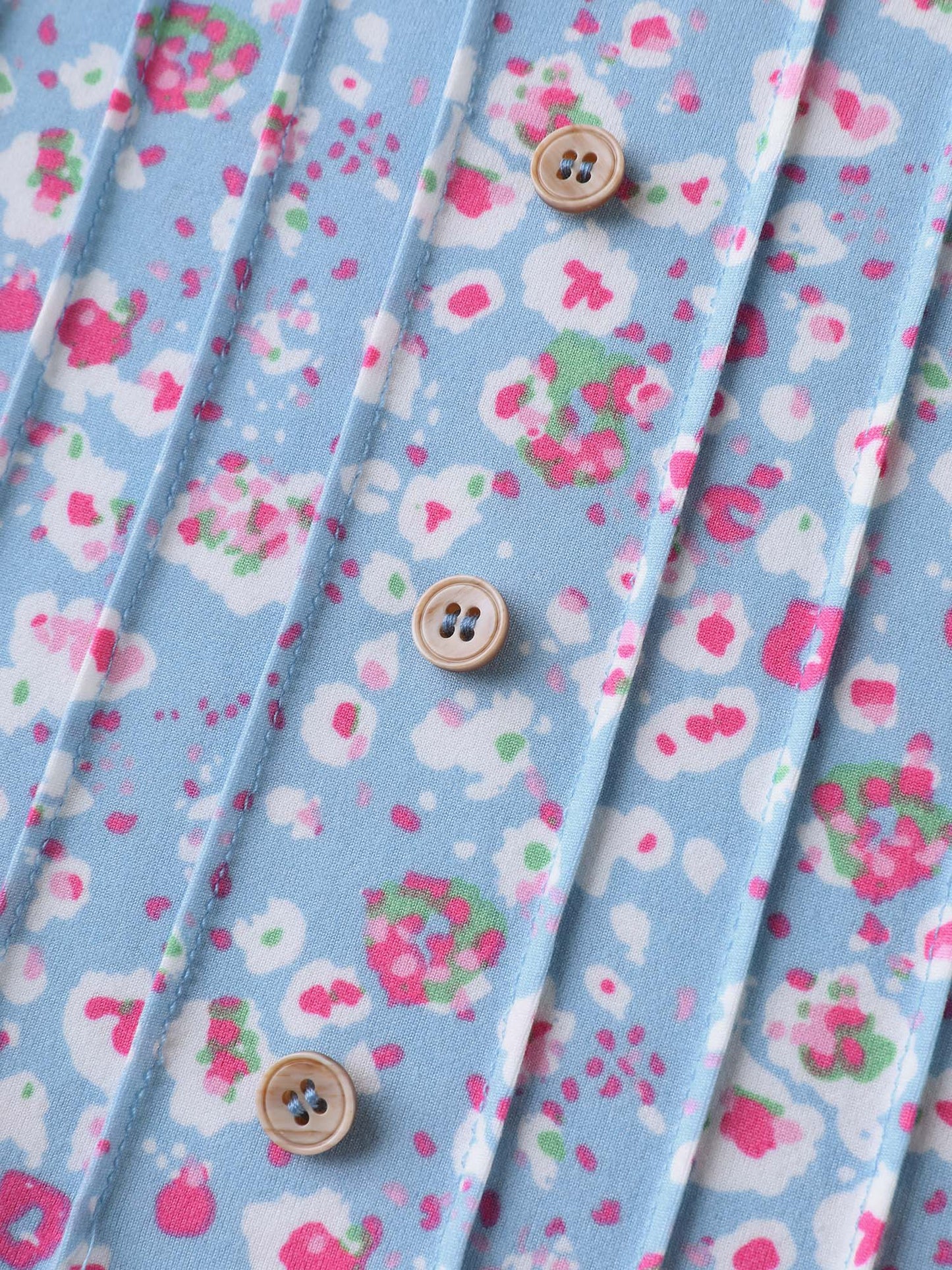 Floral Print Plicated Detail T-Shirt