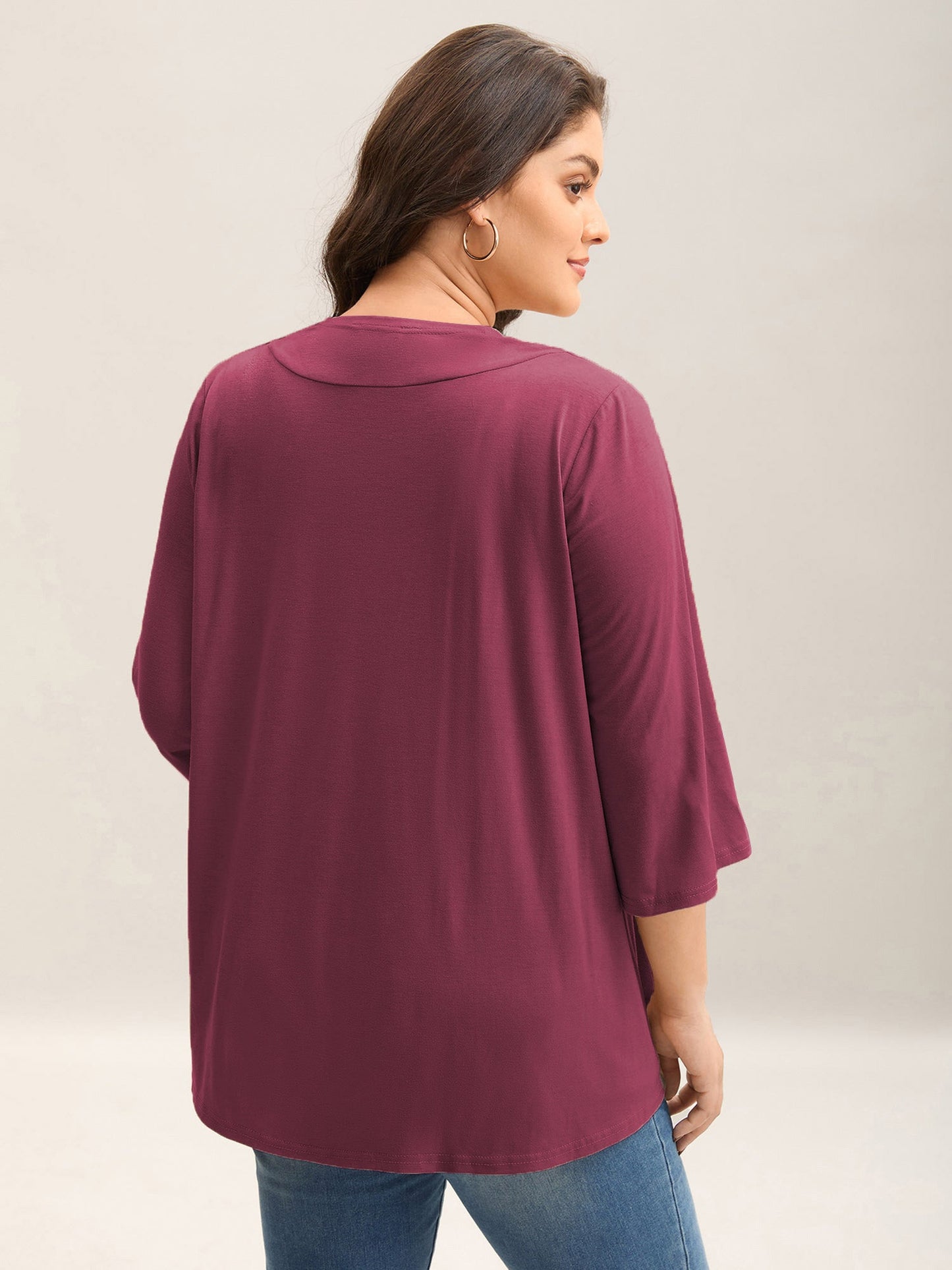 Lotus Hem Curvy Kimono Cover-Up