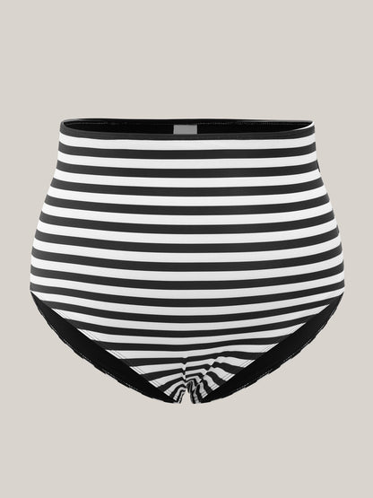 Stripes Patchwork Tie Knot Cross Straps Swim Dress