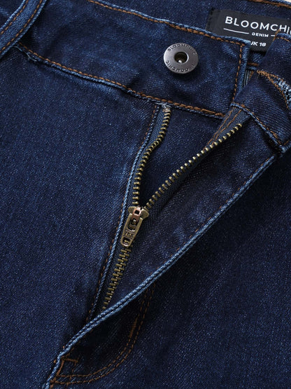 Very Stretchy High Rise Dark Wash Cropped Jeans