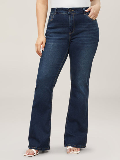 Bootcut Very Stretchy Mid Rise Medium Wash Sculpt Waist Jeans