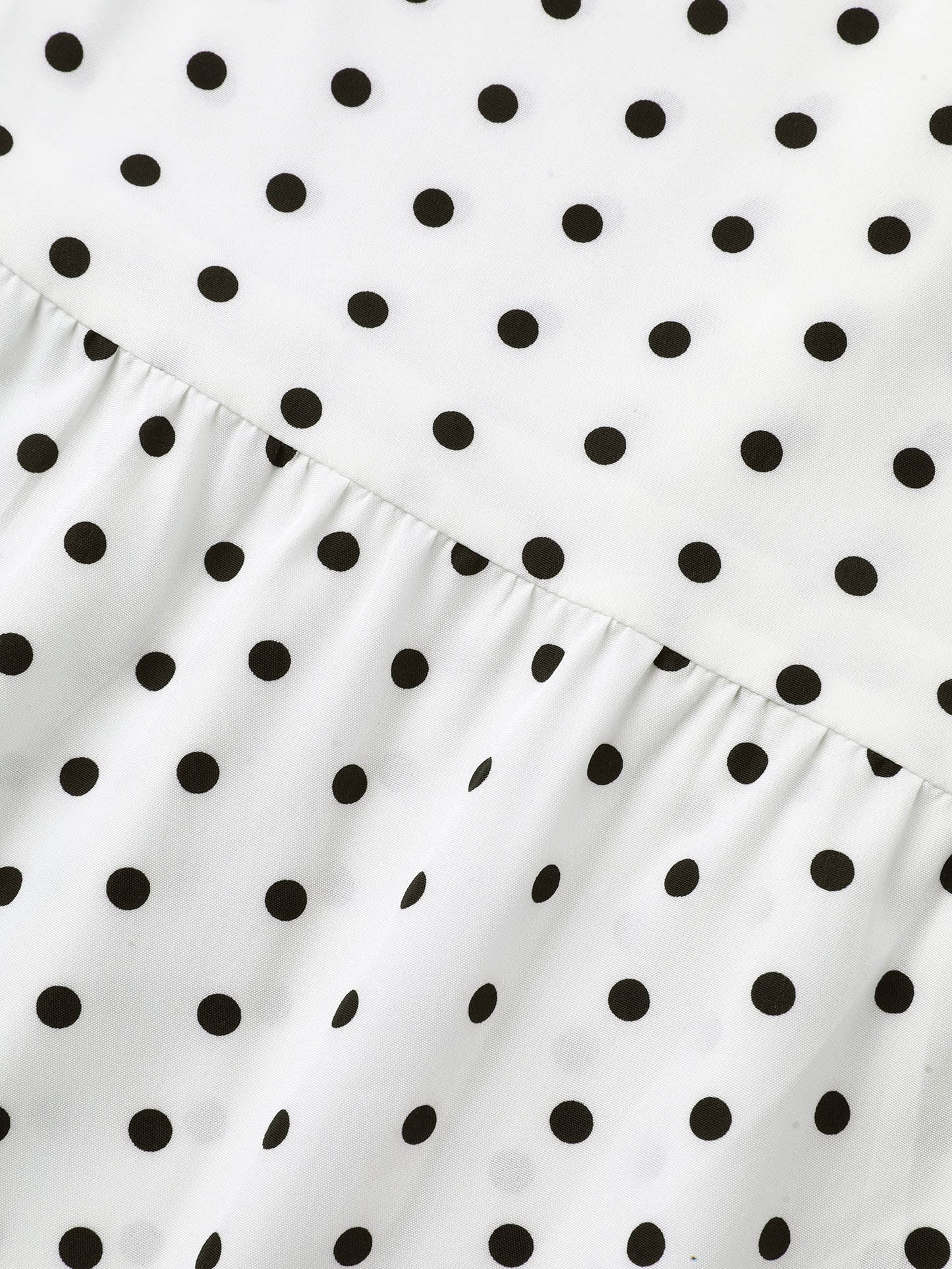 Polka Dot Button-Back Flared Shirt