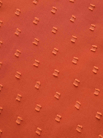 Textured Round Neck Bell Sleeve Blouse