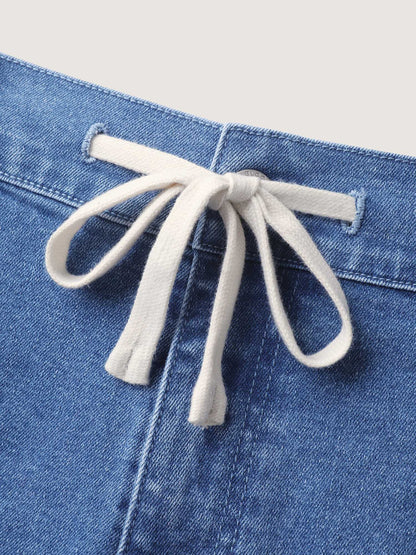 Stretch No-Gap Elastic Waist Jeans