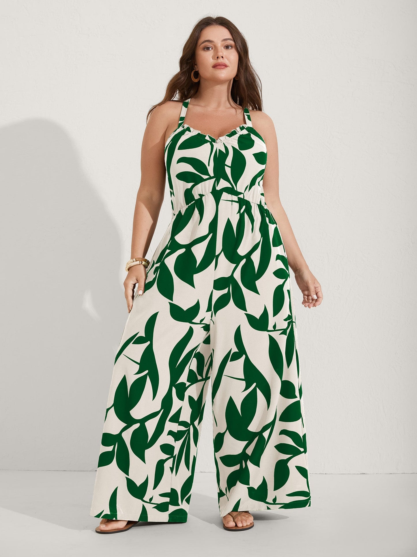 Silhouette Floral Print Sweetheart Jumpsuit