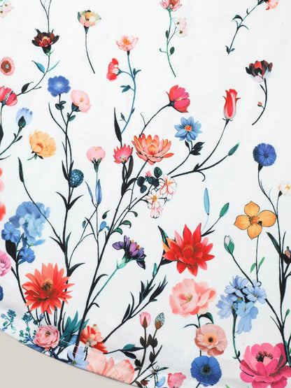 Blooming Flowers Print Stretchy Vest