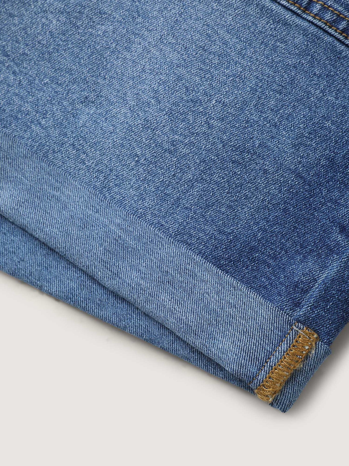 Stretchy Waist Vintage Drawstring Denim Shorts