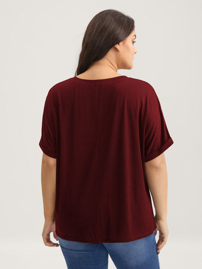 Supersoft Stretchy Zirconia Design T-Shirt