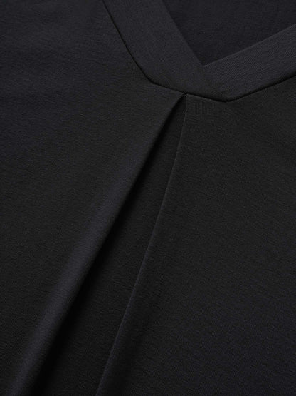 Supersoft Essentials Ruffle Layered Sleeve Pleated T-shirt