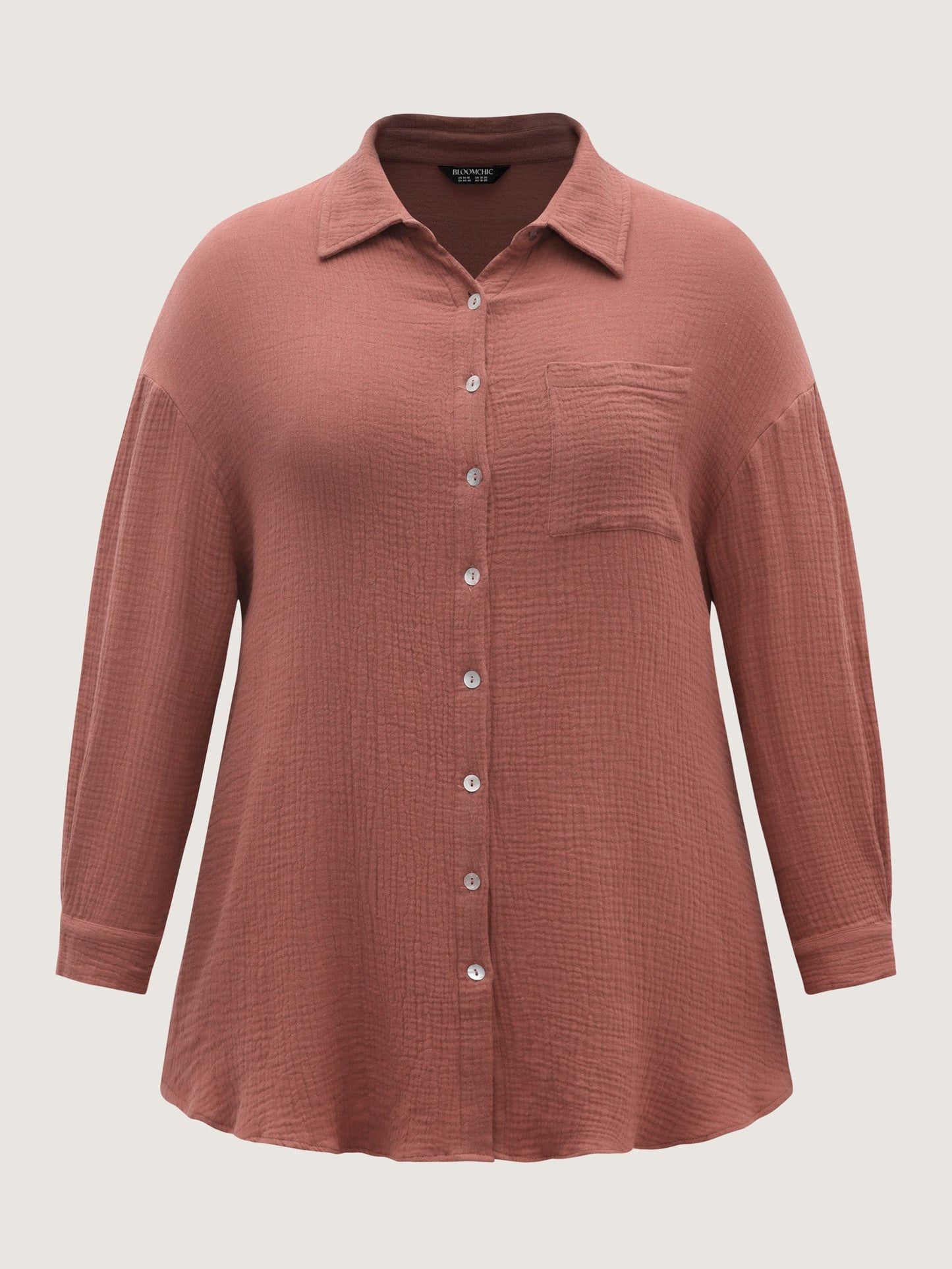 Pure Cotton Long Button Down Jacket