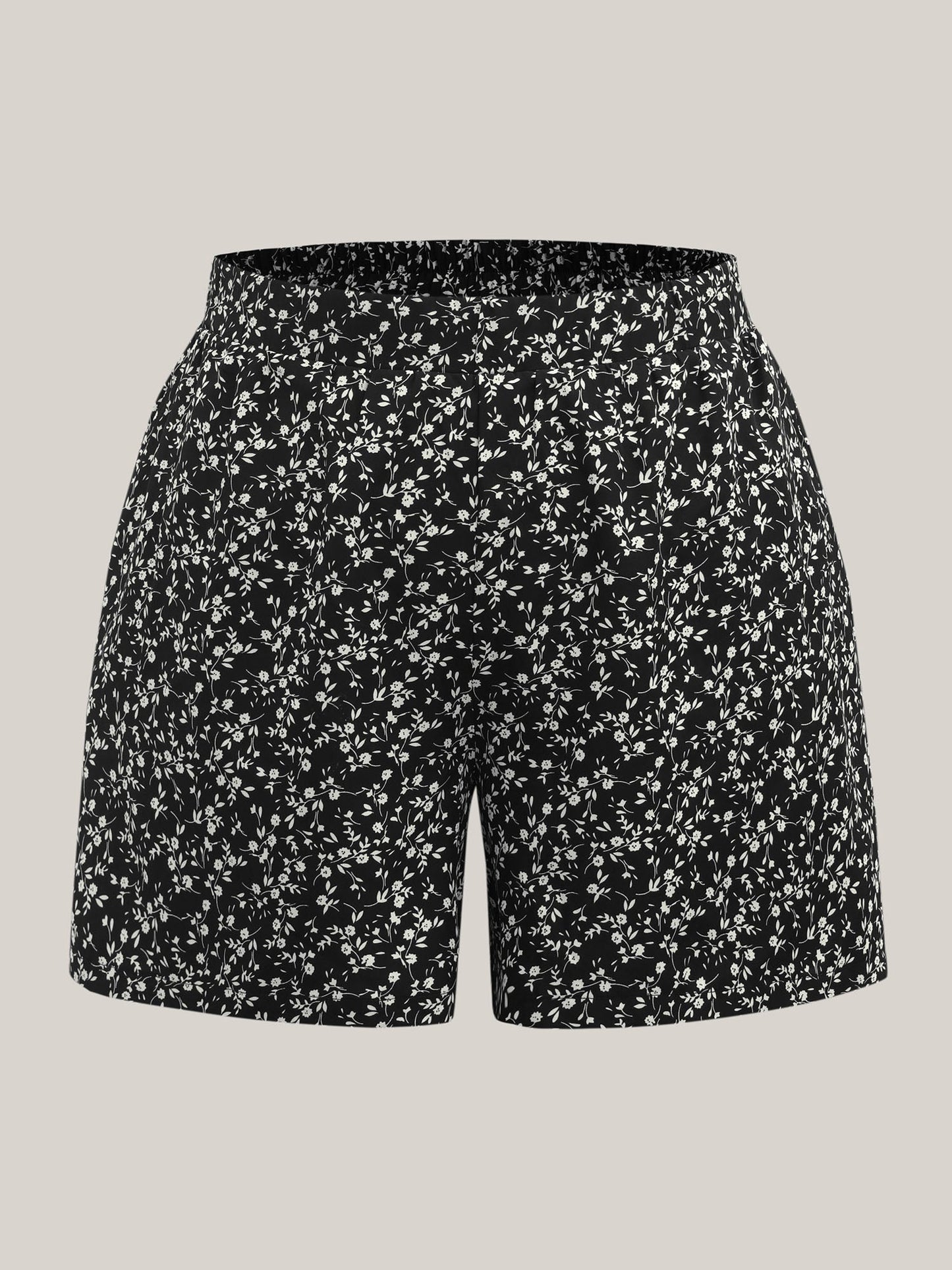 Floral Print Wide-Leg Shorts