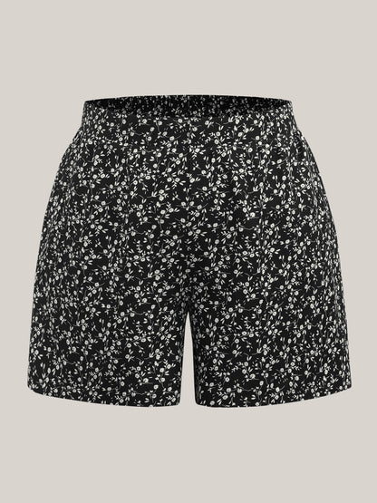 Floral Print Wide-Leg Shorts