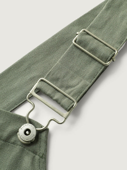 Pure Cotton Cuffed Hem Stretchy Waist Jumpsuit