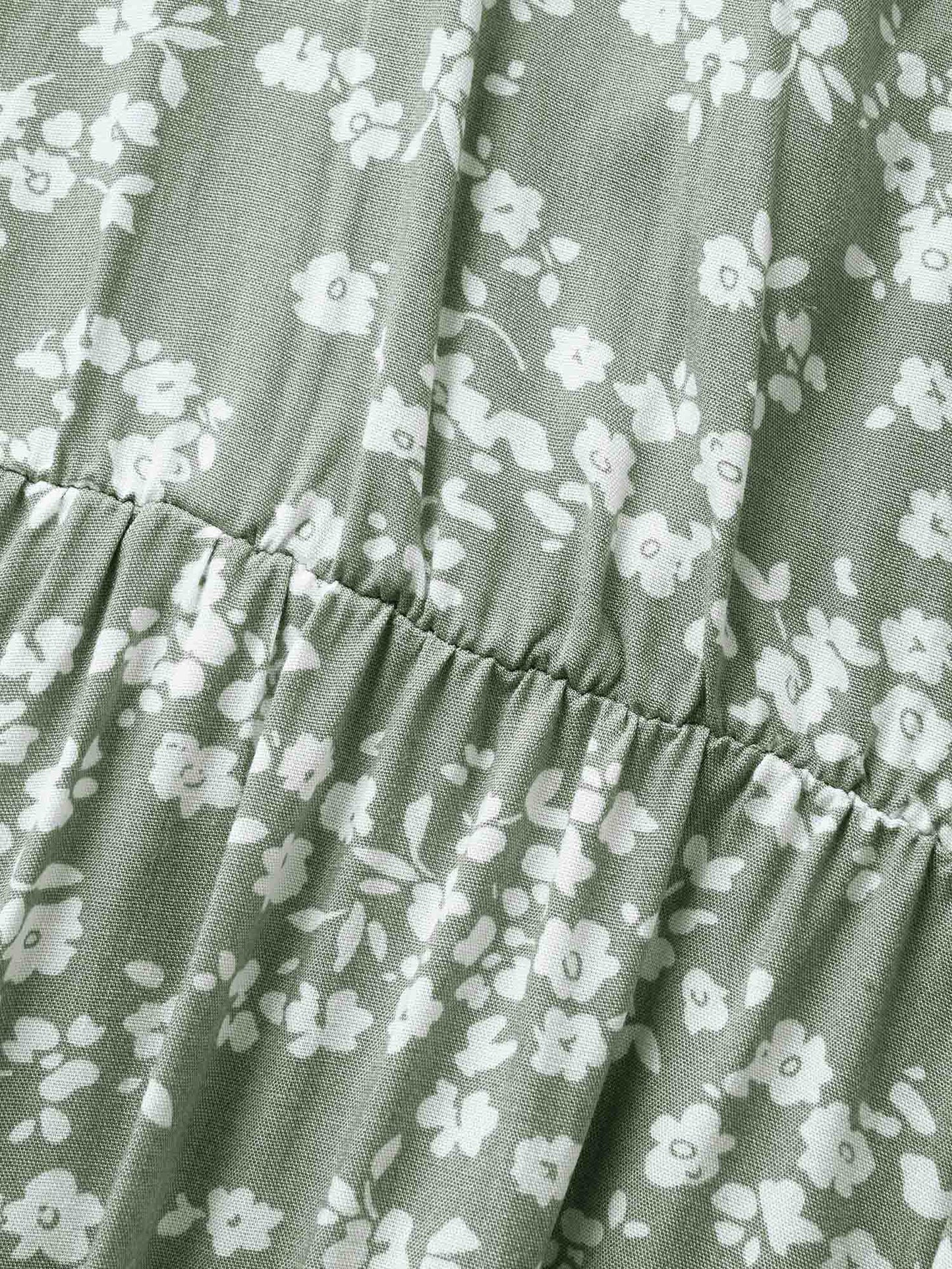 Bloom Dress - Flutter Sleeve Ditsy Floral Pocket Split Maxi Dress