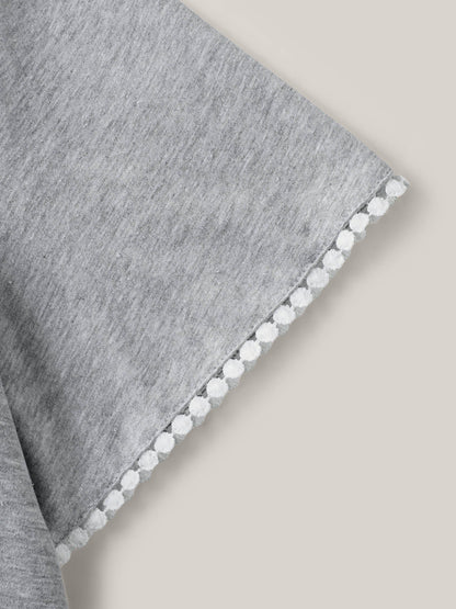 Ditsy Floral Print Patchwork Layered T-Shirt