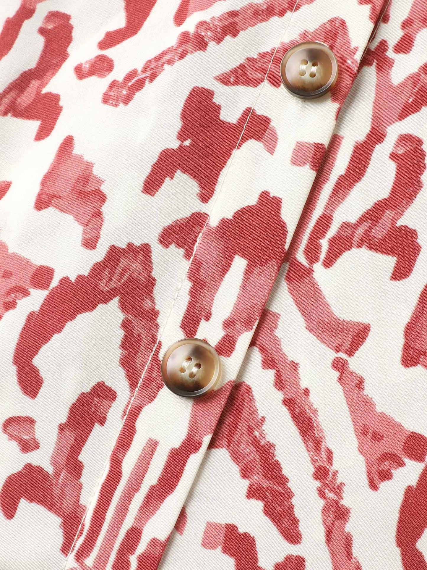 Spring Abstract Print Shirt Collar Midi Dress