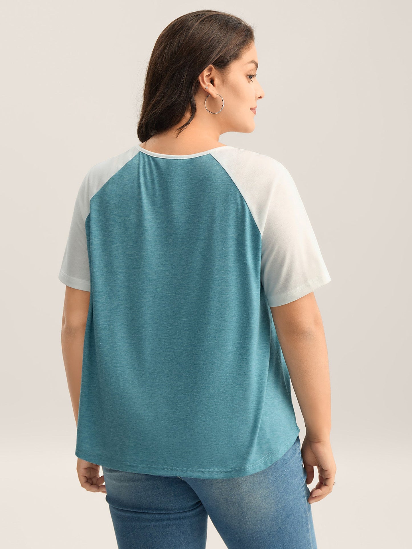 Supersoft Heather Split Neck T-Shirt