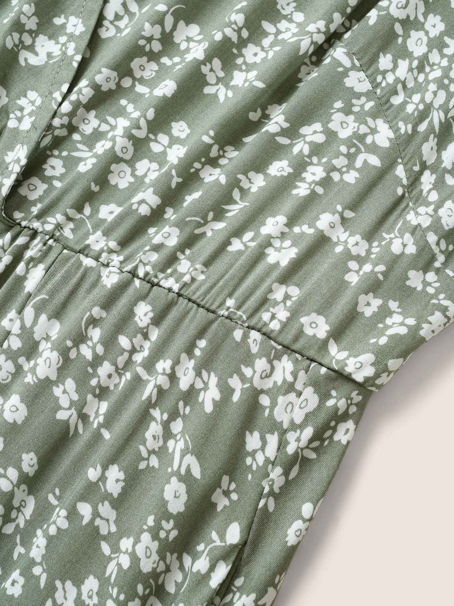 Bloom Dress - Flutter Sleeve Ditsy Floral Pocket Split Maxi Dress