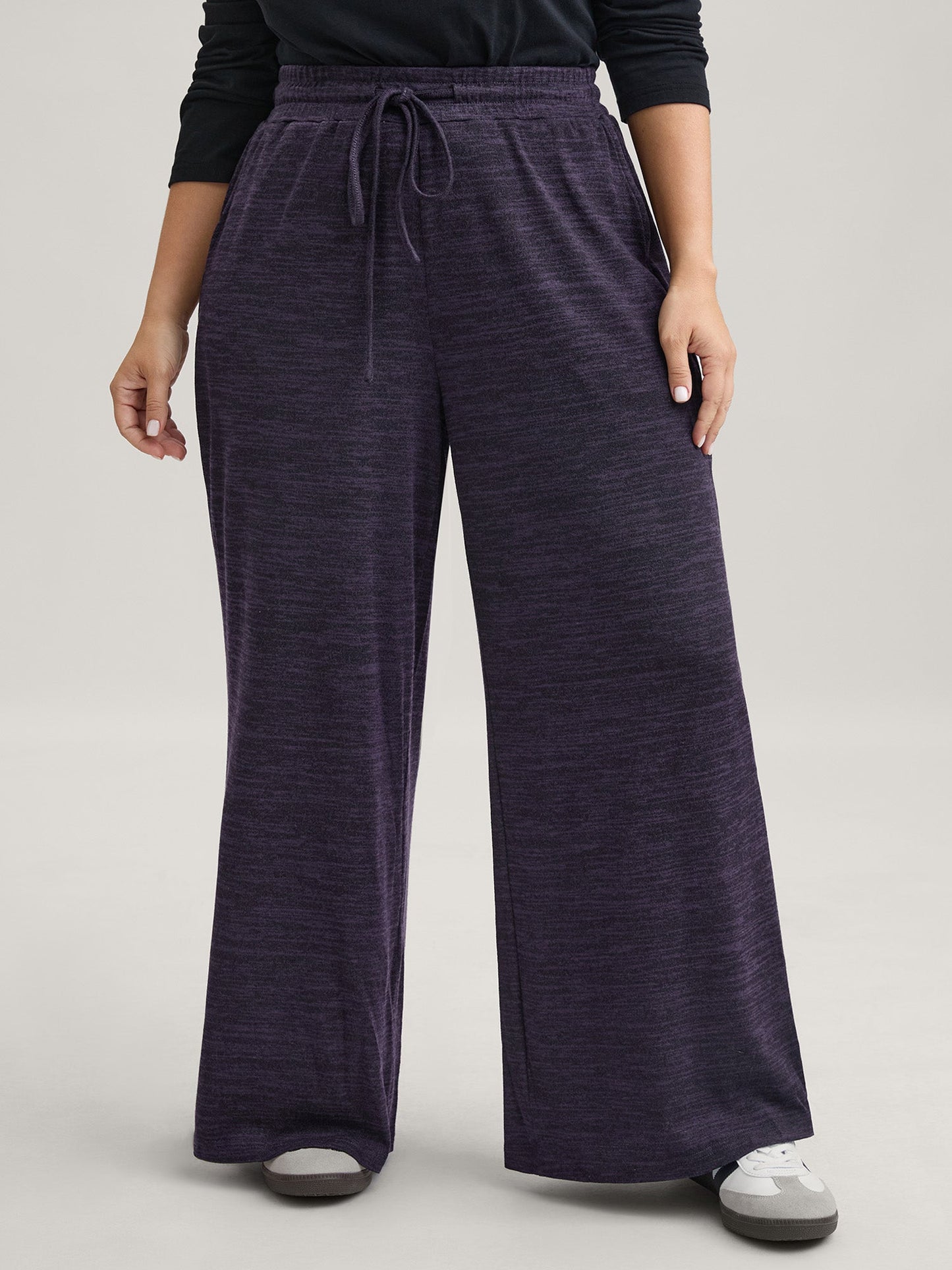 Heather Drawstring Loose Lounge Bottoms