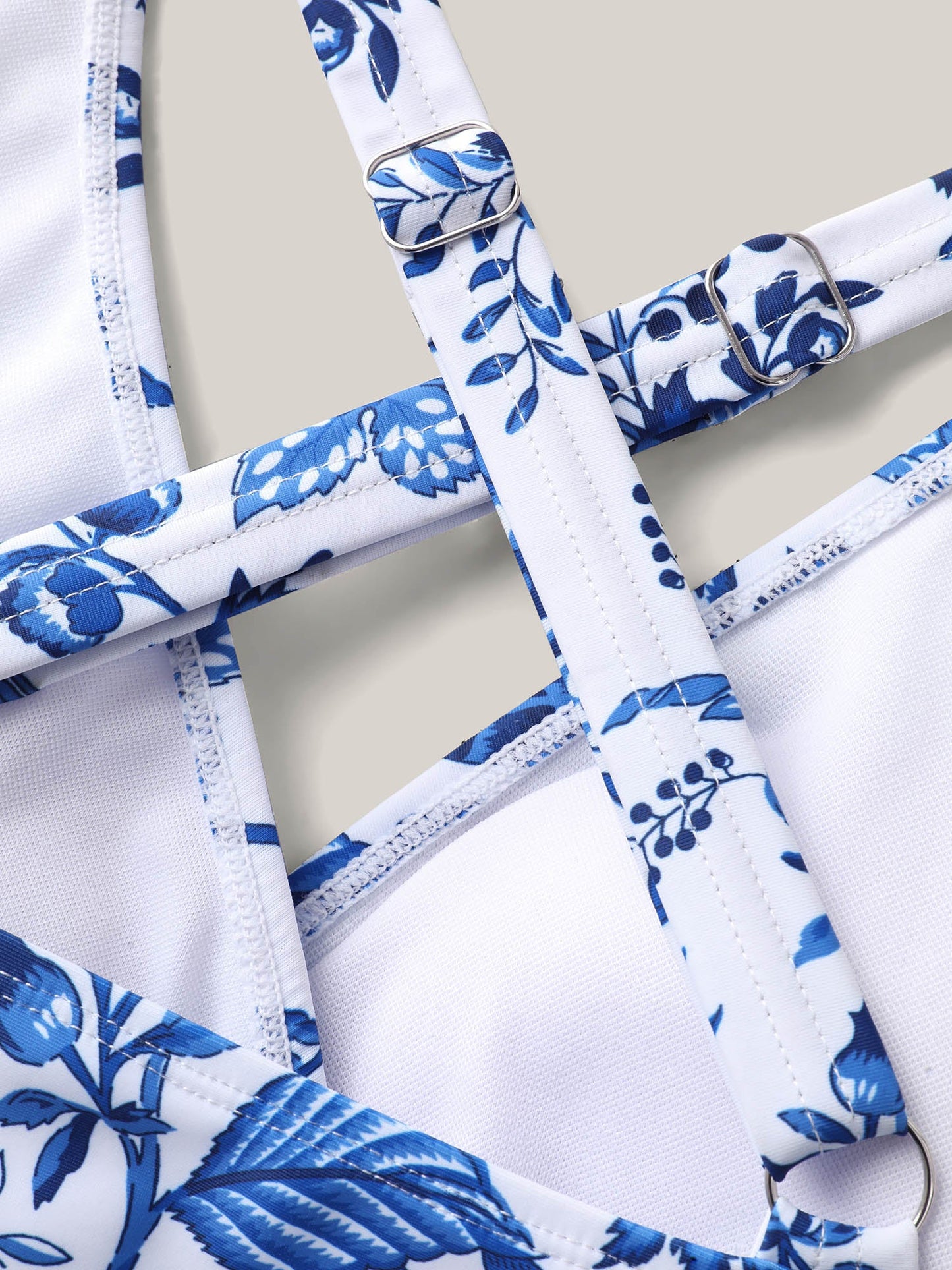 Boho Print Ruched Pockets Swim Dress