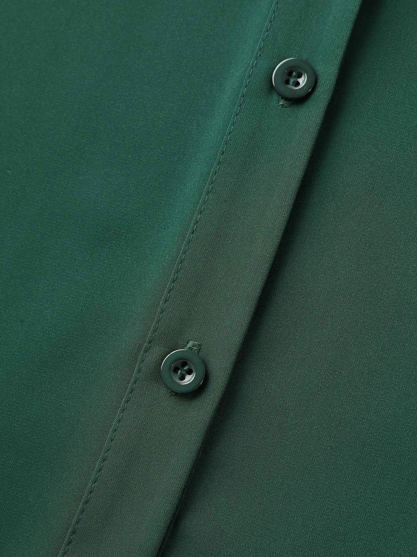 Rolled Hem Sleeve Collar Plain Blouse