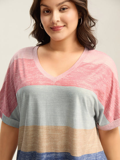 Multi-Color Summer Stripes T-Shirt