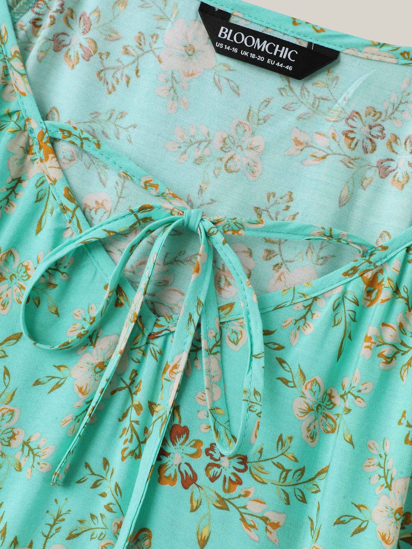 Boho Print Neck Ties Relaxed Fit Shirt