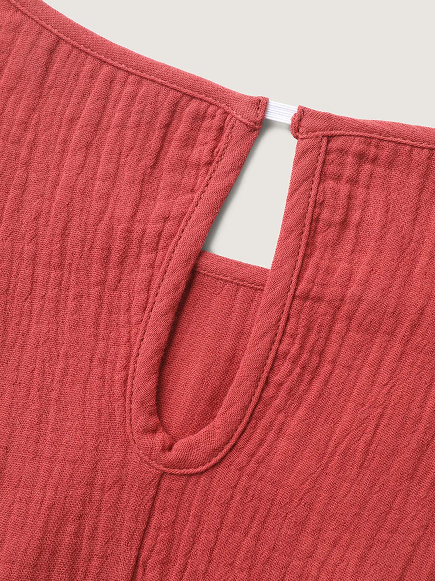 Pure Cotton Textured Ruffled Midi Dress