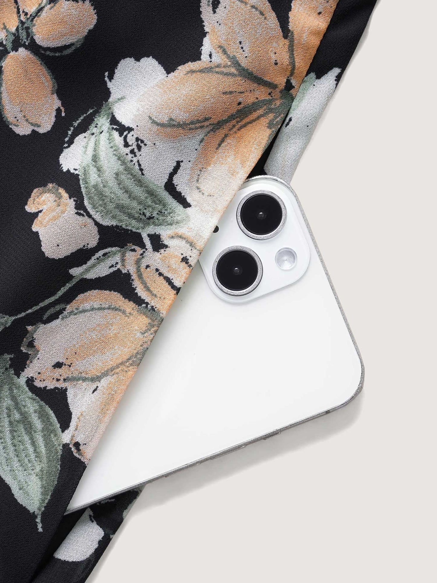 Floral Heart Neckline Woven Ribbon Gathered Dress