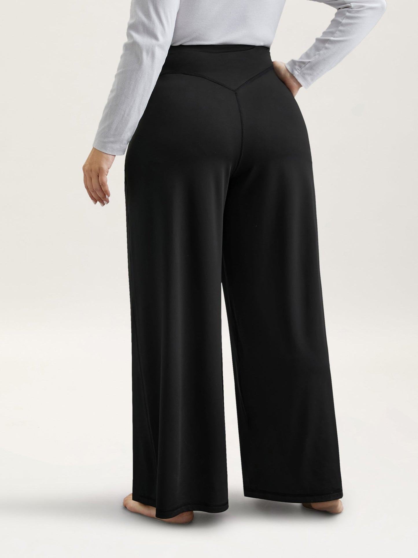 Super Stretchy Wide-Leg Casual Pocket Pants