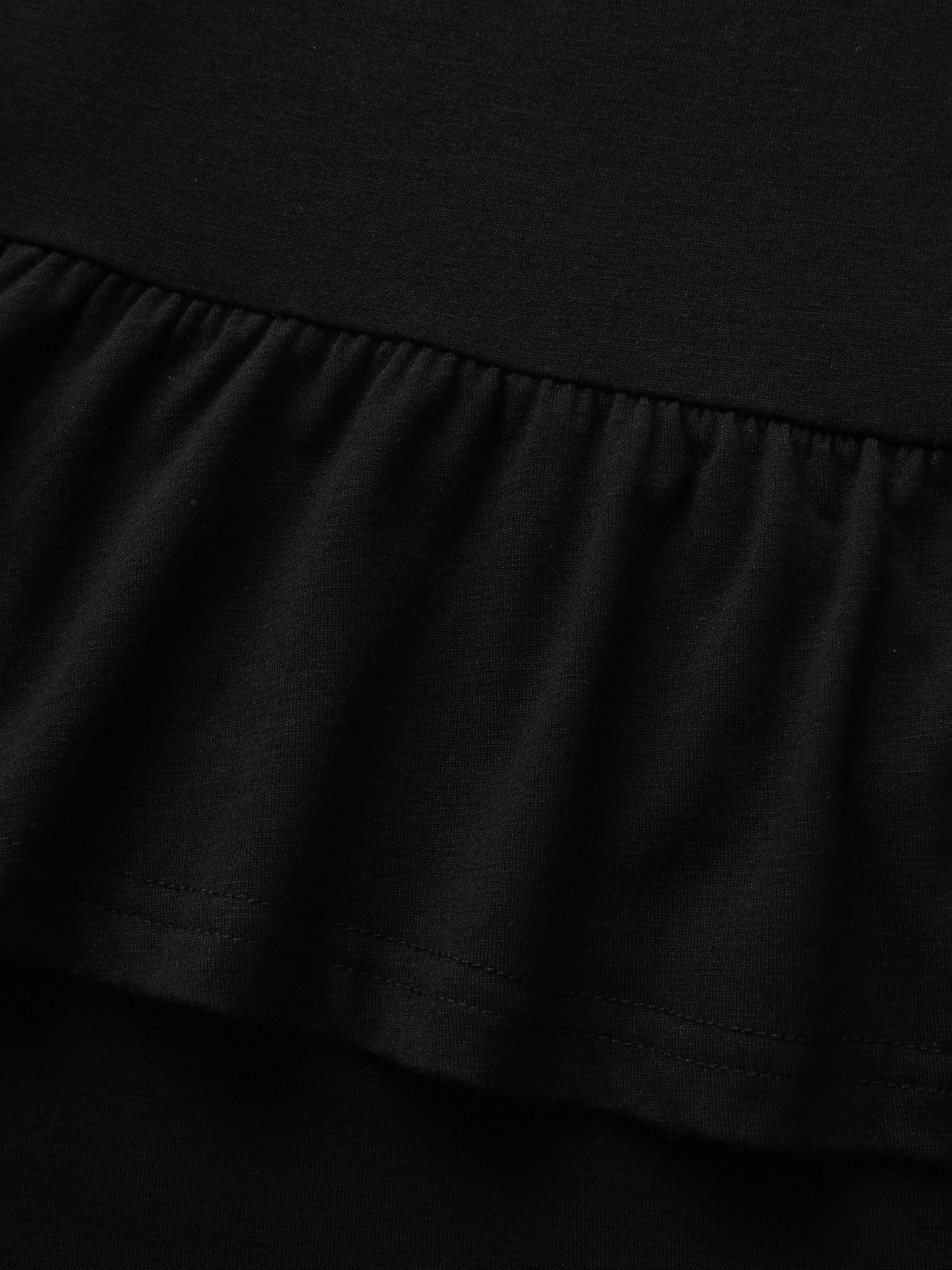 Layered Ruffled Flare Hem Pants