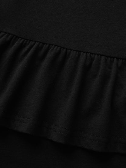 Layered Ruffled Flare Hem Pants