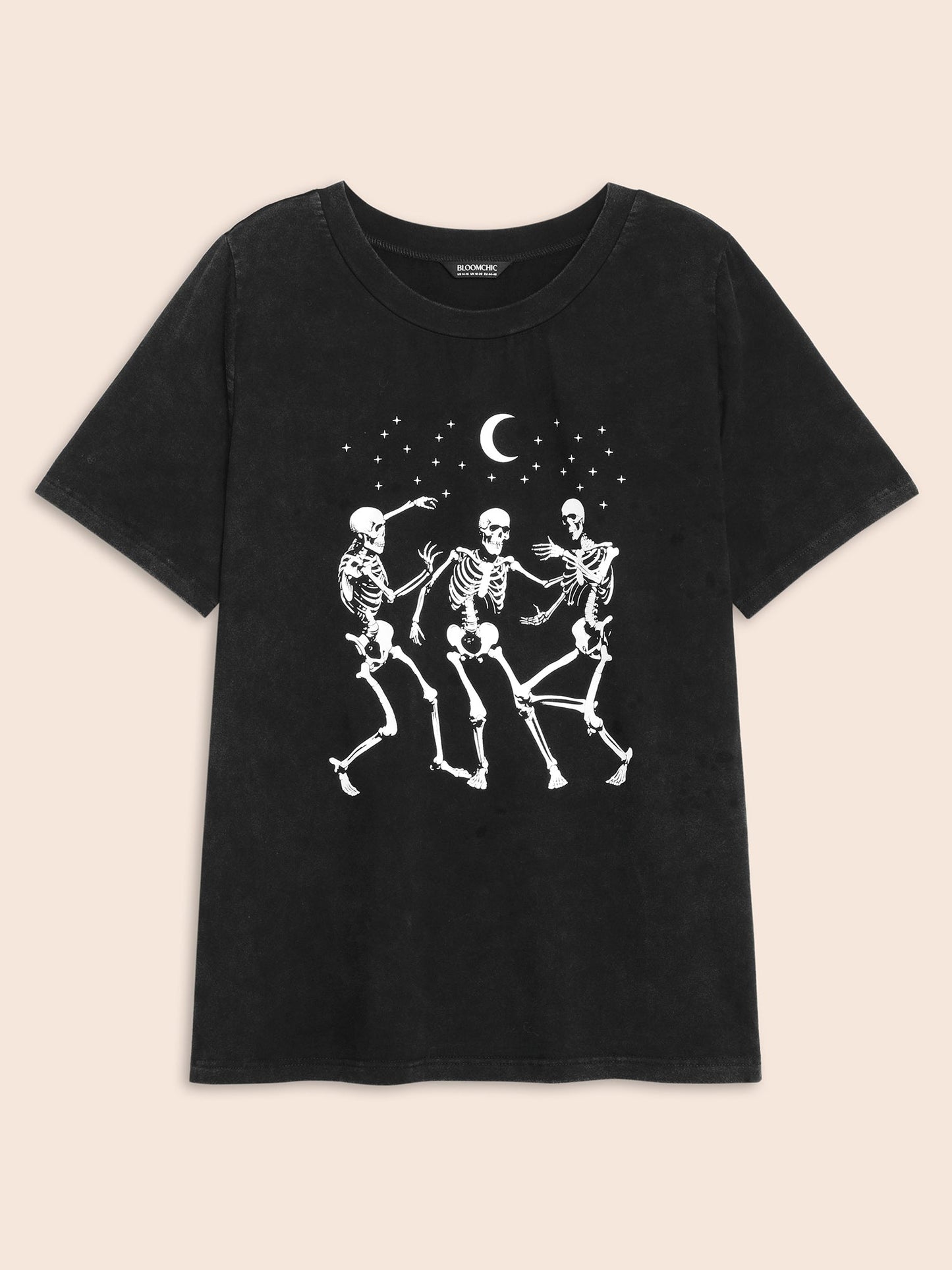 Dancing Skeletons Printed Crew Neck T-shirt
