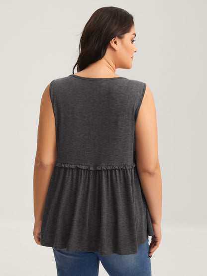 Lace Trim V-Neck Tank Top