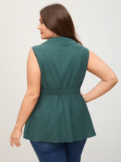 Pure Cotton Stretchy Waist Button Vest