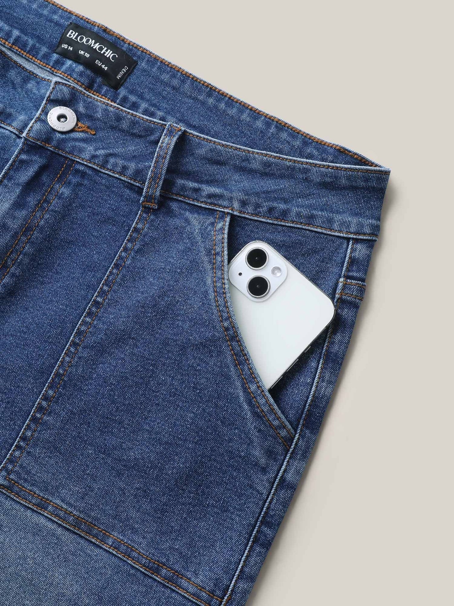 Stretchy Mid-Rise Capri Jeans