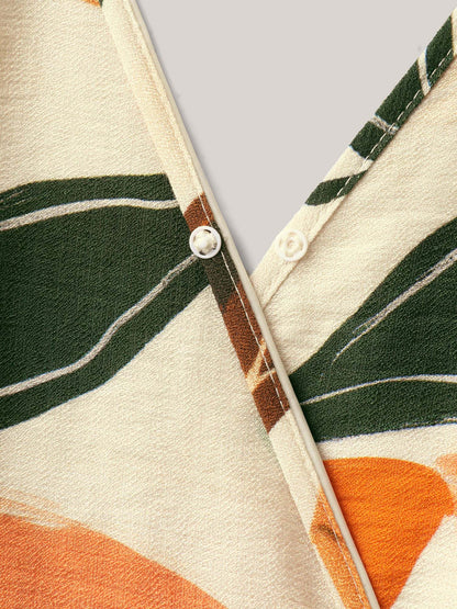 Sunkissed Florals Belted Pockets Romper