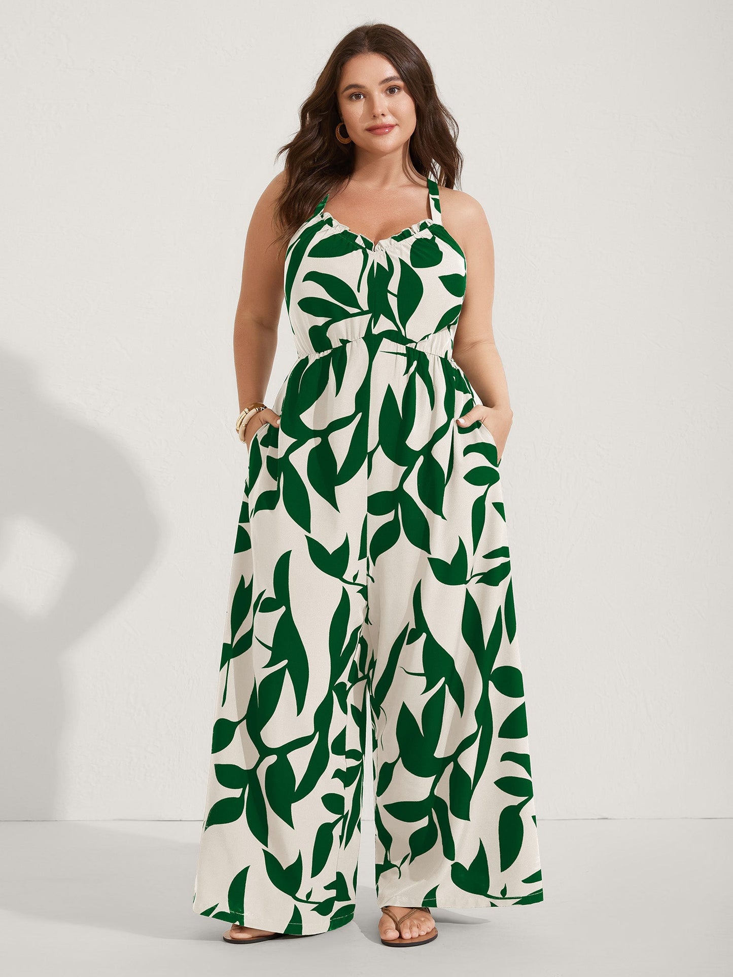 Silhouette Floral Print Sweetheart Jumpsuit