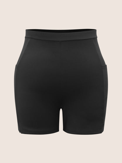 High Rise Pocket Split Side Swim Bottom