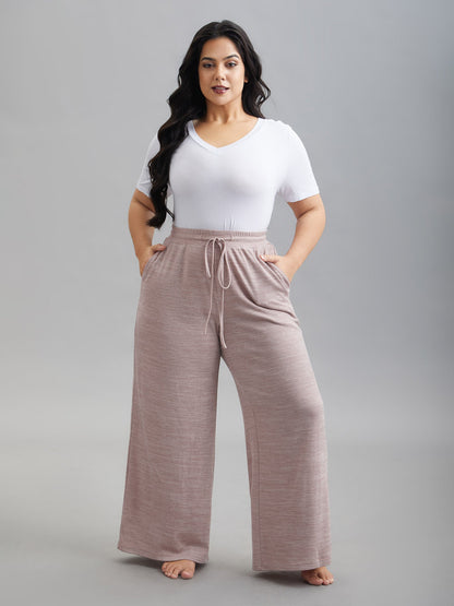 Heather Drawstring Loose Lounge Bottoms